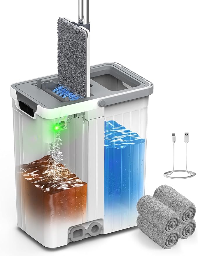 Mop and Bucket Set with AUTO Pump - Efficient Home Cleaning