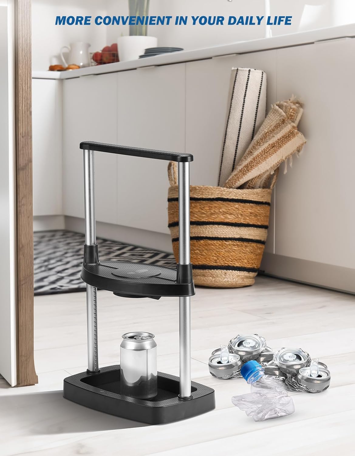 JOYTUTUS Can Crusher, Foot Operated Pedal Can Presser with Spring Design, Can Smasher Recycling for Aluminum Seltzer, Soda Bottles (12 oz - 1L)