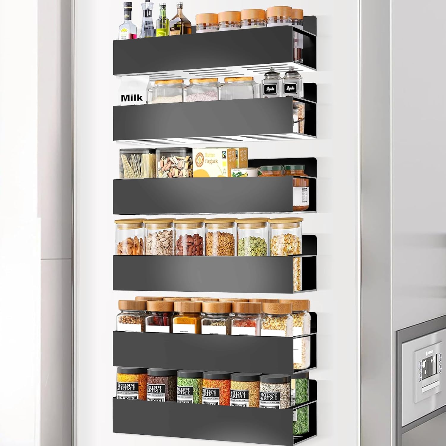 Photo inspiration: Magnetic Spice Rack Storage For Kitchens Reference: Amazon Com Smrcad Magnetic Spice Rack Organizer For Fridge Seasoning