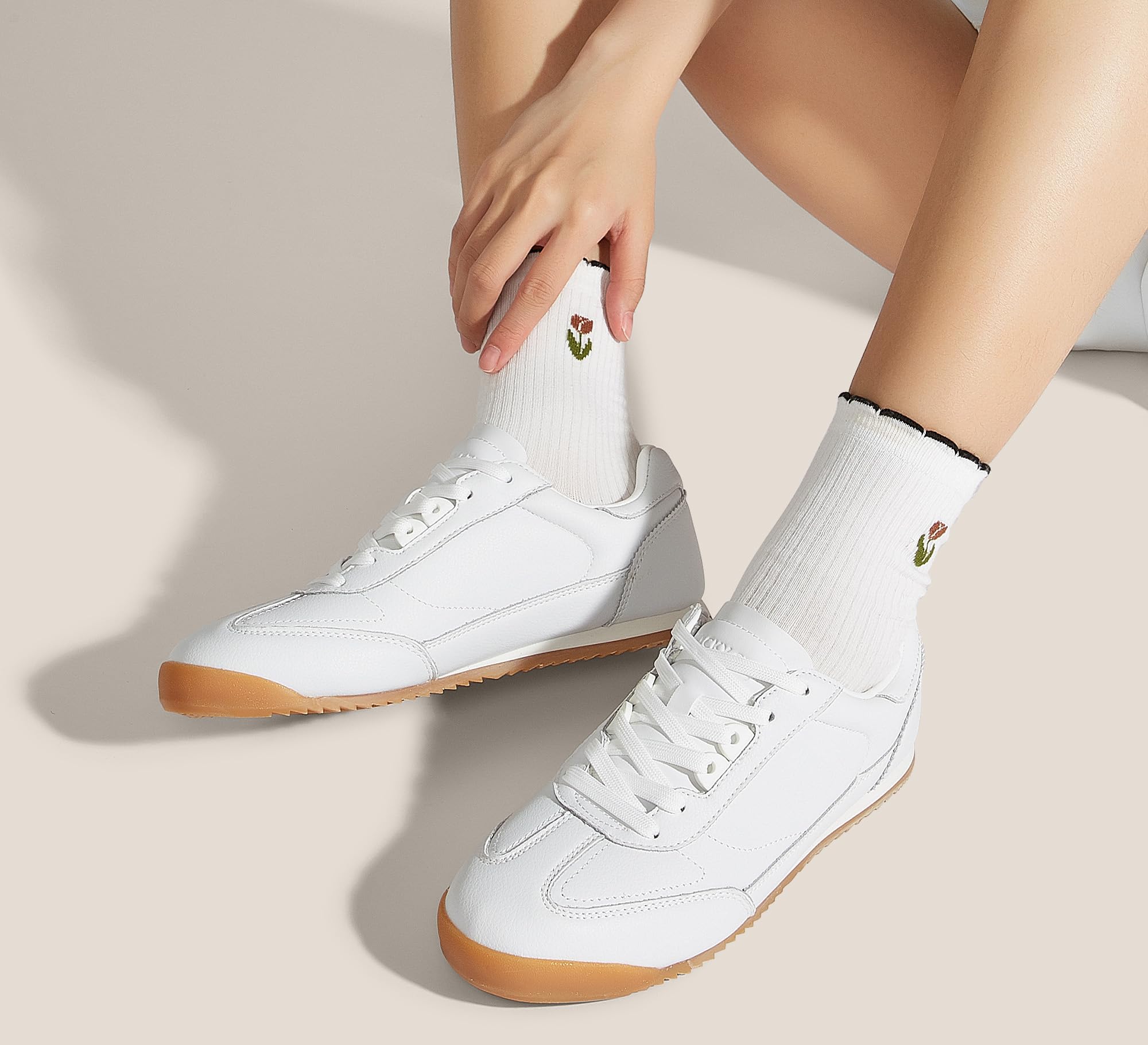 LUCKY STEP Modne trampki damskie neutralne wygodne buty do chodzenia biegania na siłownię