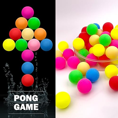 Miniatura 5 de Ruizhihu 300 bolas de ping pong de colores de 1.575 pulgadas, pequeñas bolas de plástico para fiestas de cerveza, bolas de pong para actividades