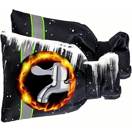 2-Pack Outdoor Faucet Covers for Winter, Heavy Duty Frost Freeze Resistant Spigot...