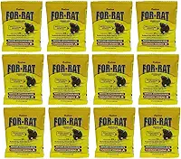 Kit 12un For-Rat Isca Mata-Ratos Granulado Sachê 25g - Isca Atrativo Para Ratos Camundongos e Ratazanas