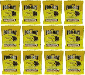 Kit 12un For-Rat Isca Mata-Ratos Granulado Sachê 25g - Isca Atrativo Para Ratos Camundongos e Ratazanas
