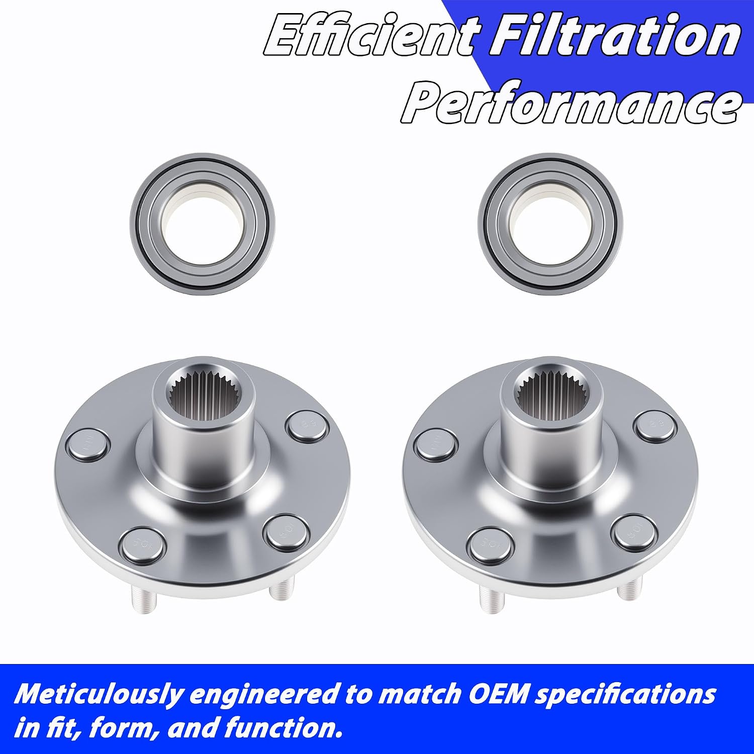 2PCS Front Wheel Bearing Hub Kit for Ford Escape 2013-2019 CV6Z-1104-D