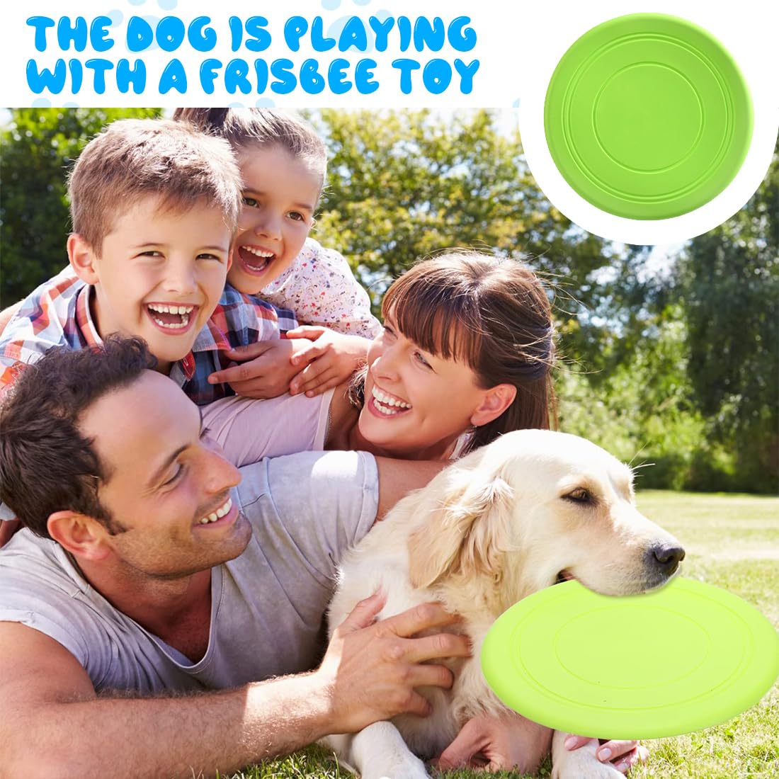 2 PCS Frisbees pour Chien, Disque Chien, Jouet Interactif Frisbee, Disque Volant en Caoutchouc pour Jeux Sport Exercice Activité et Jeu en Plein, pour Grand Et Moyens Chiens