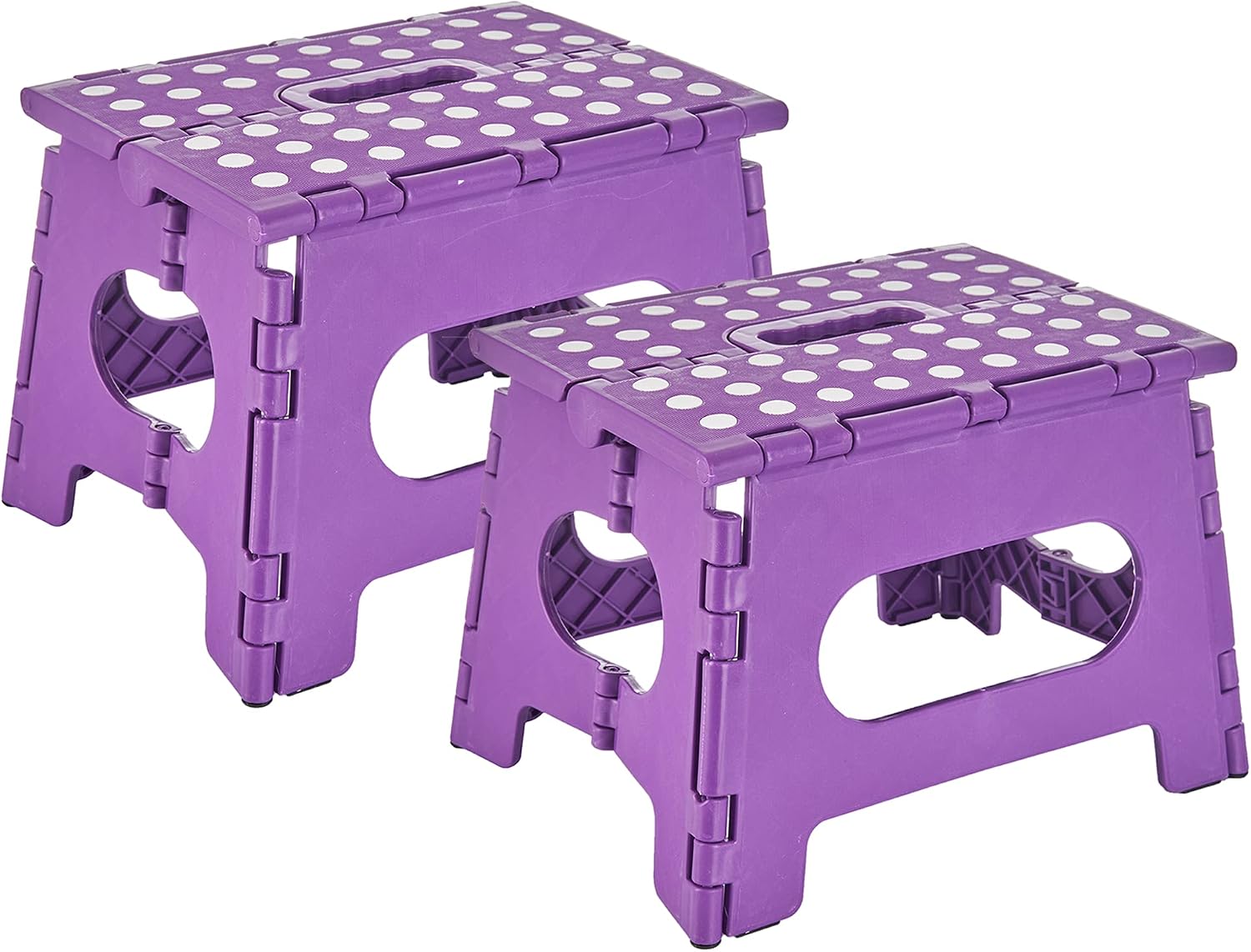 Simplized Folding Step Stool - Step stools for Kids and Adults - 9" 2PK Hand Chair, One-Hand Operation Stool