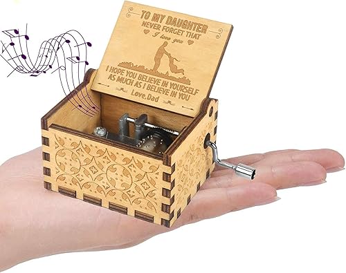 Miniatura 4 de CAMKONG You are My Sunshine - Cajas de música de madera, grabadas con láser, caja musical de madera con luz del sol, regalos para cumpleaños,