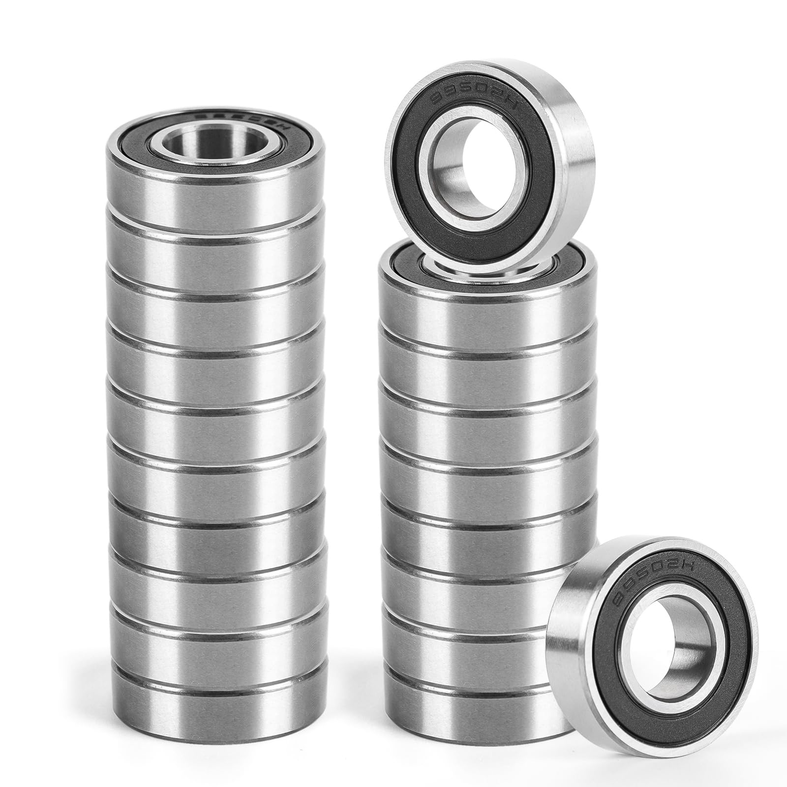 R8-2RS Ball Bearings - 10 Pack, Double Sealed -13