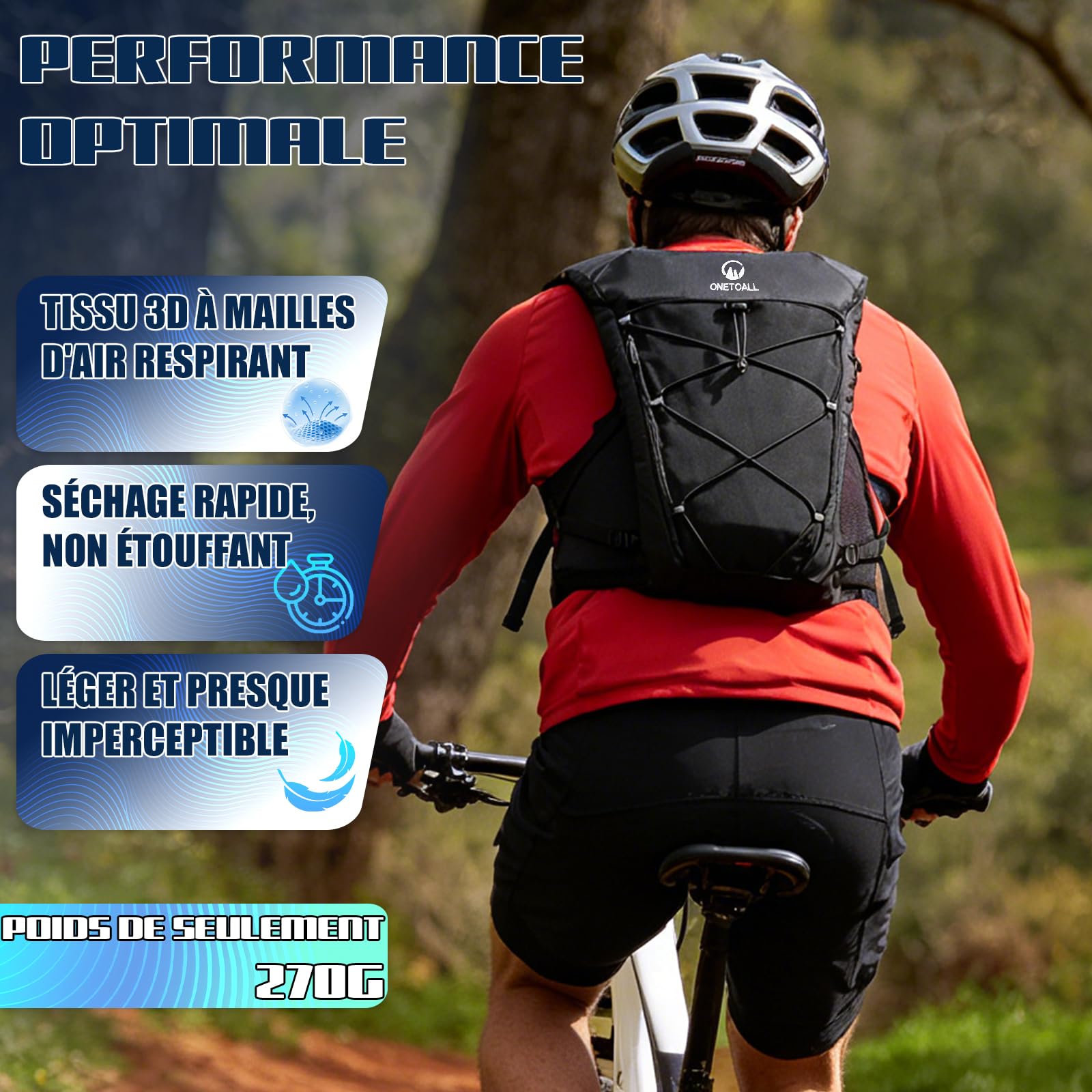 Gilet d'Hydratation Running Femme avec Flasque 2*500 ML et Lumière | Confort et Ajustement, Respirabilité, Ultra-léger 270g, Poches Multiples, Visibilité, pour Marathon Trail Running Randonnée