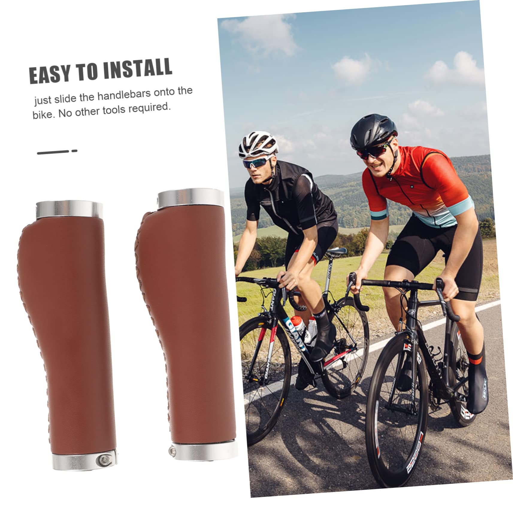 Toddmomy Poignée De Vélo Poignées De Vélo Noires Vélo Poignées Guidon Montagne Poignées De Guidon VTT Poignées De Guidon pour Vélo Poignée De Conduite Faux Cuir