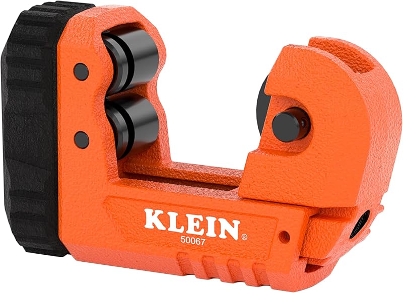 Klein Tools 50067 Micro Tubing Cutter, Copper and Aluminum Tube Cutter, Cuts 1/8 to 7/8-Inch Pipe, HVAC Hand Tools, Plumbing Tools