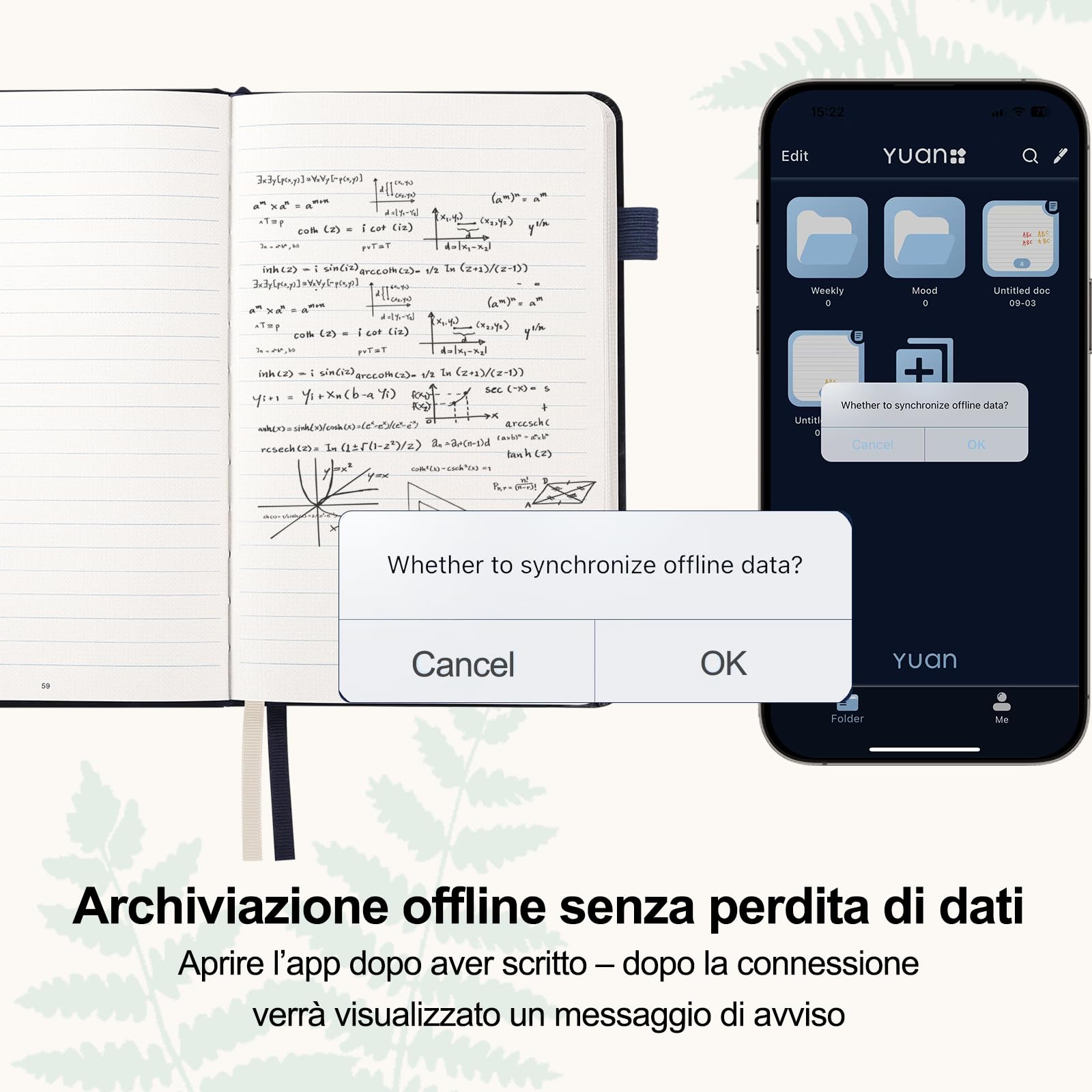 Yuan Smart Writing Set, Smart Notebook con Smart Pen, Taccuino Smart, blu marino, Taccuino Digitale Intelligente da 187 pagine - scrittura su carta reale con elaborazione digitale