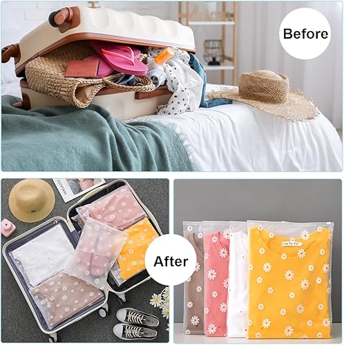 Miniatura 2 de 30 bolsas de almacenamiento de viaje para ropa, bolsas reutilizables transparentes con cierre de cremallera, bolsas impermeables resellables con