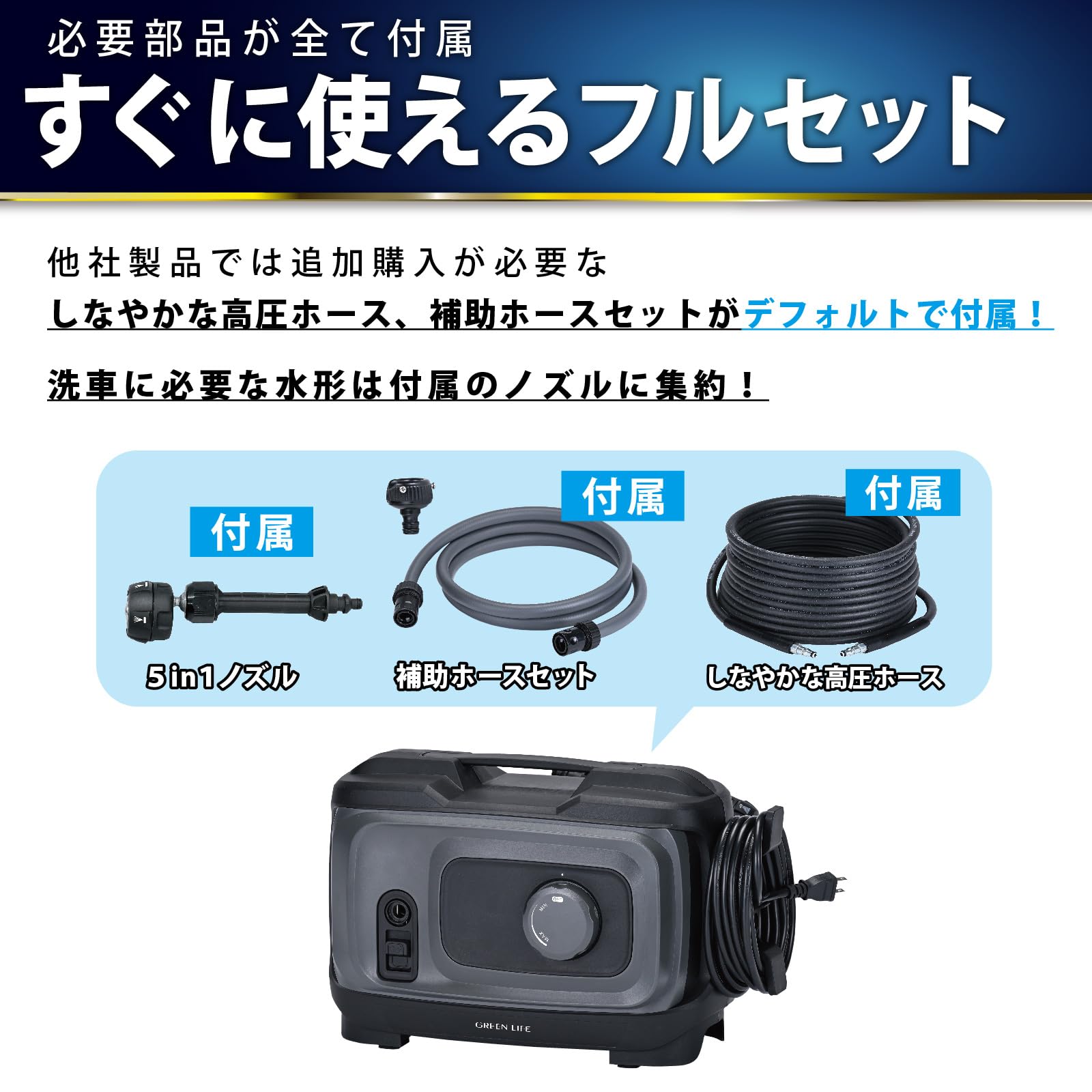 G-WASH Plus ビューティフルカーズ監修 洗車特化高圧洗浄機