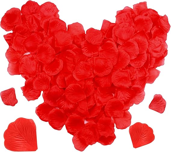 Tebrun Red Rose Petals, Marry Me Decorations, Fake Petals, Rose