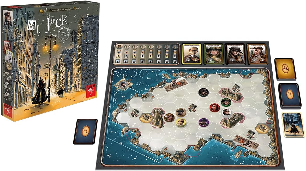 Hurrican Mr. Jack: New York, Master a Higher Level in New York, Expert Version of the Classic Mr. Jack London, 2 Player Game, For Ages 14 and up