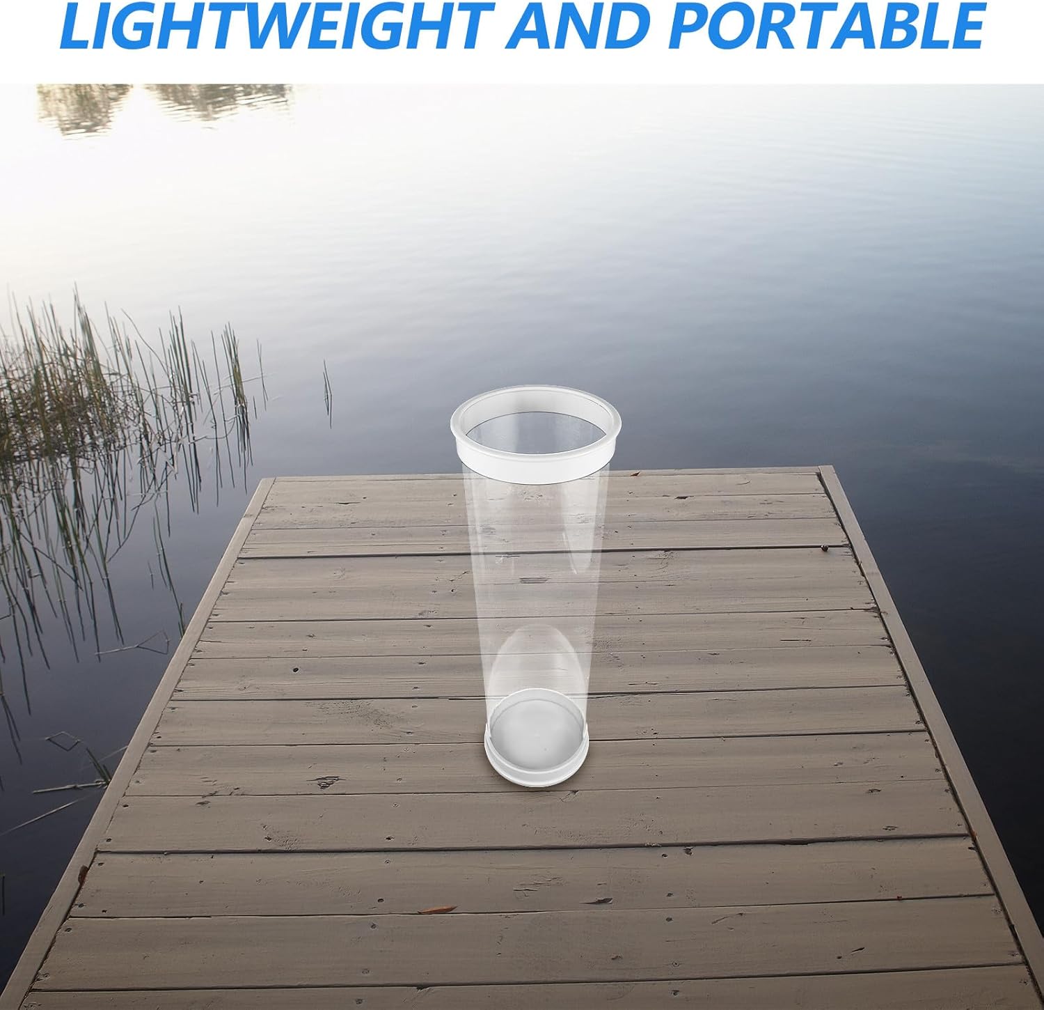 Clear Fishing Float Tube - Storage Tubes Rigid Bottle Container for Float Organizer Outdoor Bobber Testing and Adjustment 19.29x5.91x5.91in