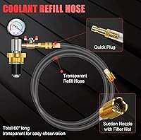 Vista 5 de JIFETOR Kit de Herramientas de Recarga de Refrigerante del Sistema de Enfriamiento Universal Tipo Vacío, Rojo