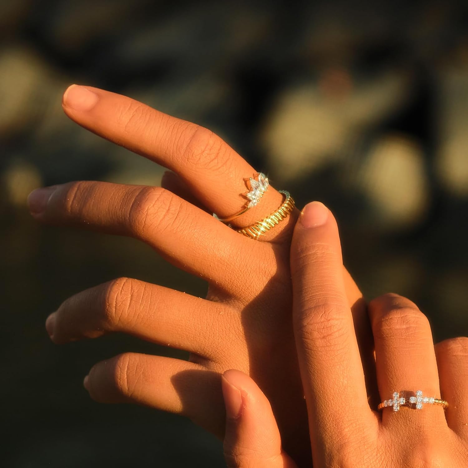 STORYJEWELLERY Marquise Ring, Stackable Rings for Women, Cocktail Rings for Women, Art Deco Statement Ring, Gifts for Her - Image 2