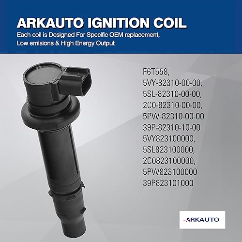 Miniatura 4 de Bobina de encendido de motocicleta ARKAUTO F6T558 5VY-82310-00-00 5SL-82310-00-00 5PW-82310-00-00 39P82310101000 para Yamaha Vmax 1700 FZ1 ZS1 ZF-R1