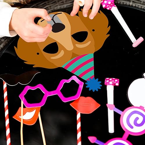 Miniatura 5 de 12 máscaras y guirnaldas de cumpleaños para perros, divertidas máscaras de papel para decoración de fiestas temáticas de perros, pancarta de