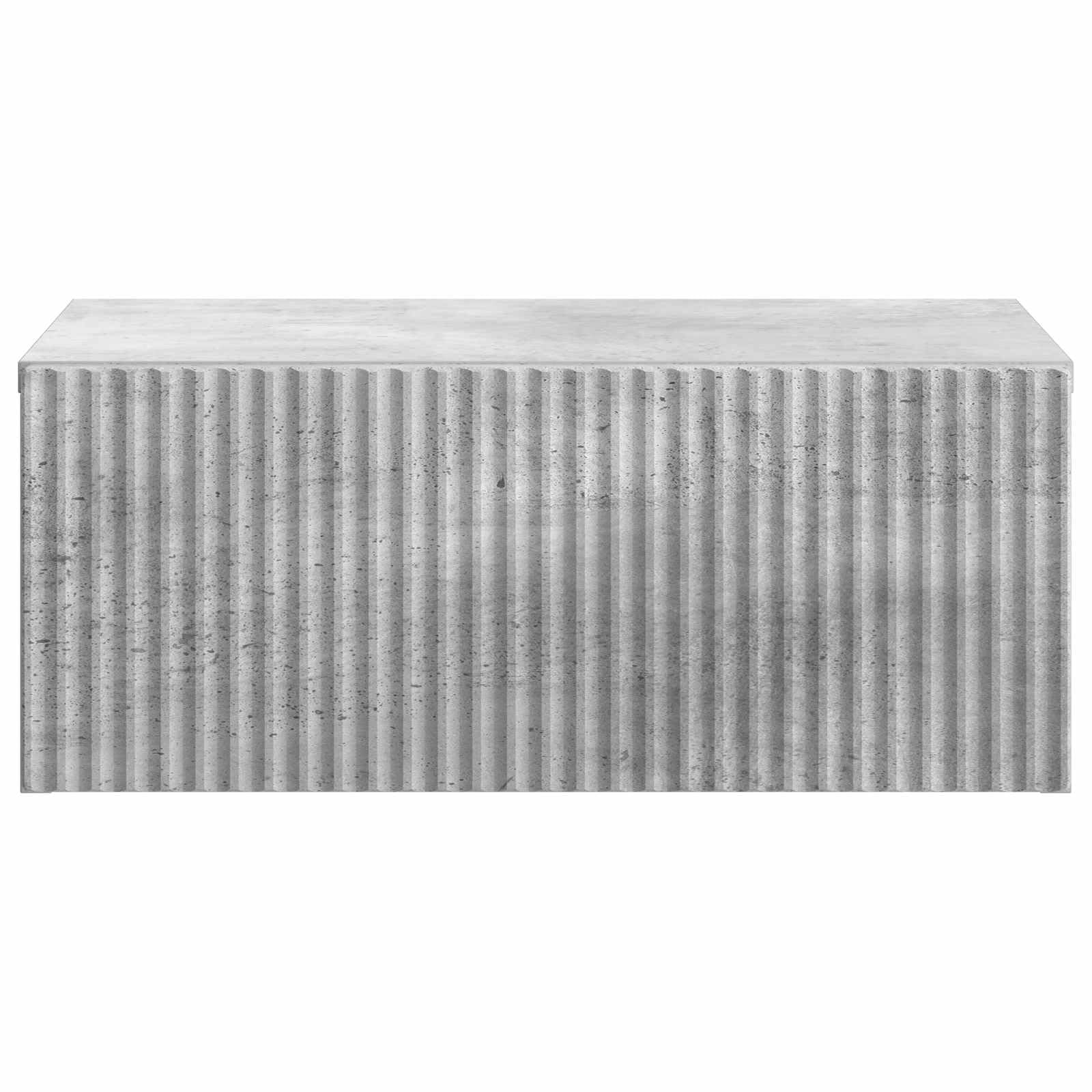 Lot de 2 tables de chevet murales Gris béton 49 x 34,5 x 20 cm