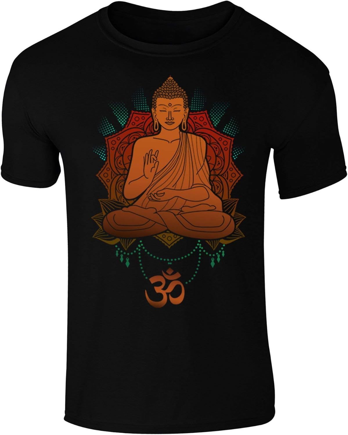 Flip Buddha Om Buddhist Mandala Spiritual Buddhism TShirt Mens