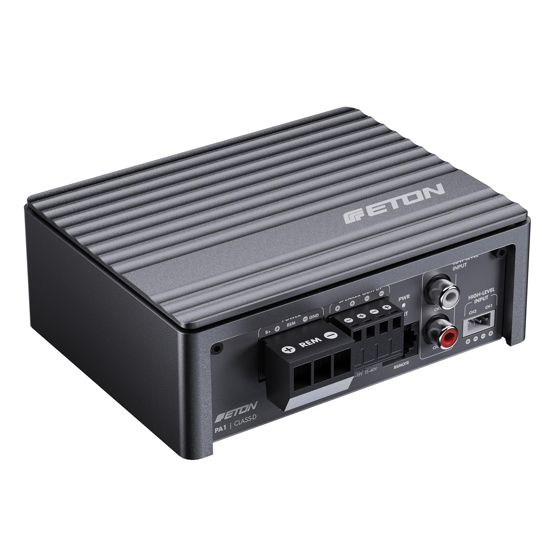ETON PA 1 - Amplificatore ultra compatto a 1 canale, potente amplificatore digitale micro subwoofer per auto e camper, monoblocco classe D da 1 x 200 Watt