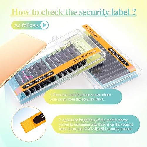 Miniatura 59 de NAGARAKU YY Extensiones de Pestañas de Alta Capacidad 54 Filas 0.07 D Rizado 7-15mm Longitud Mixta Suministros Y Pestaña 4D Volumen Ruso Cruzado YY