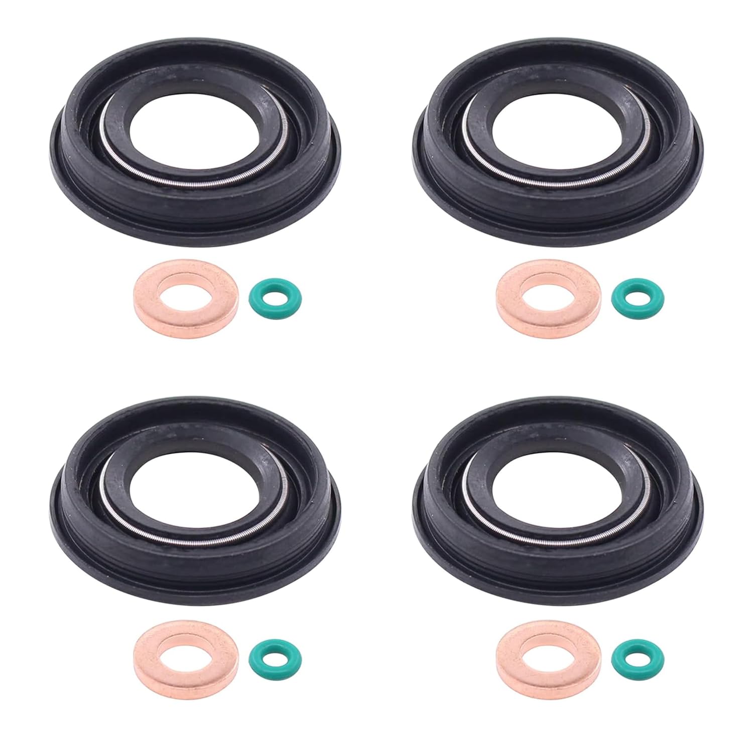 Diesel Fuel Injector Seals Kit, Injector Seal Washer O-Ring Kit Compatible with Transit MK7 2.2 2.4 3.2 TDCI