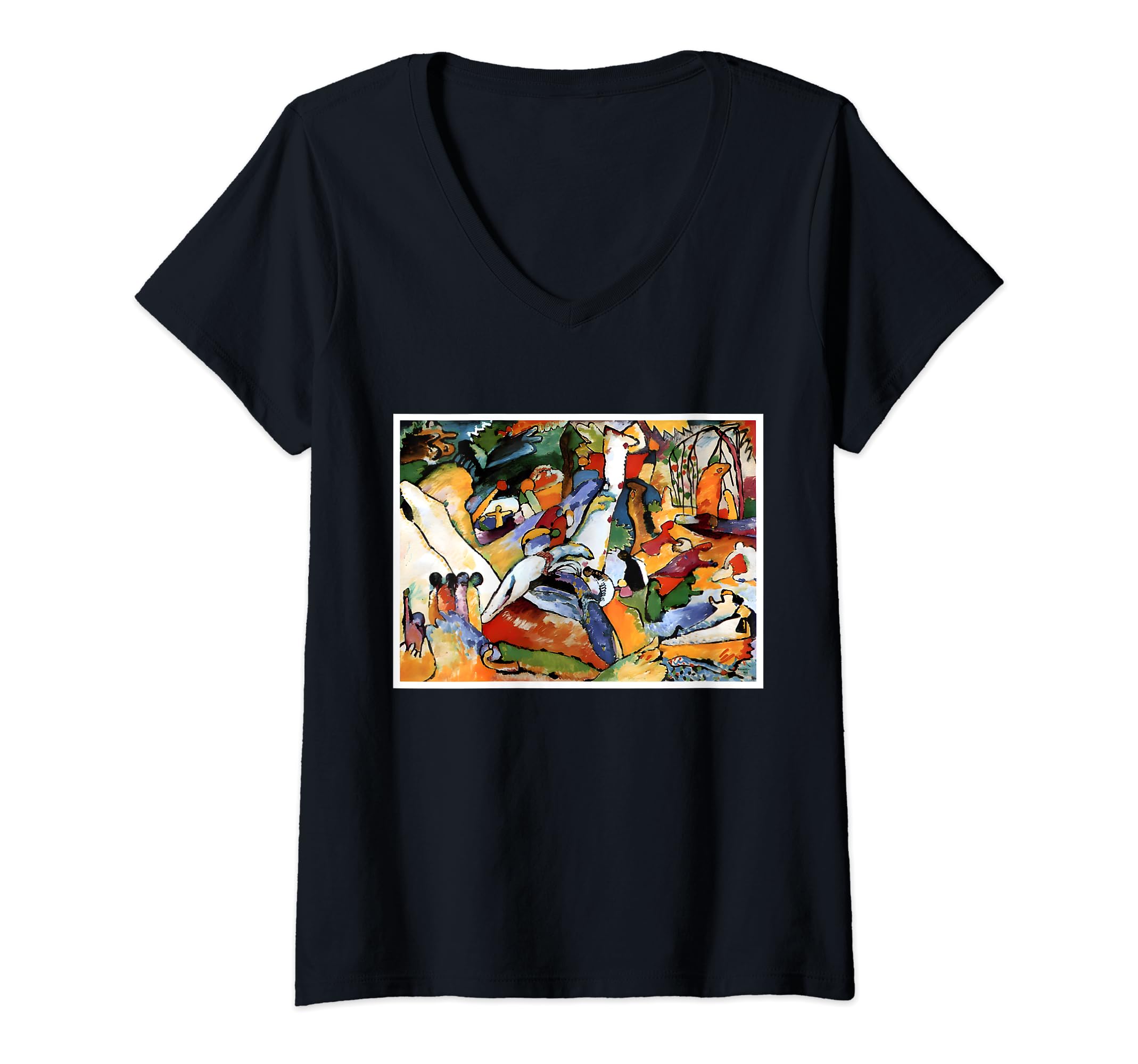 RelaxArtWorldStudy for "Composition II" by Wassily Kandinsky V-Neck T-Shirt