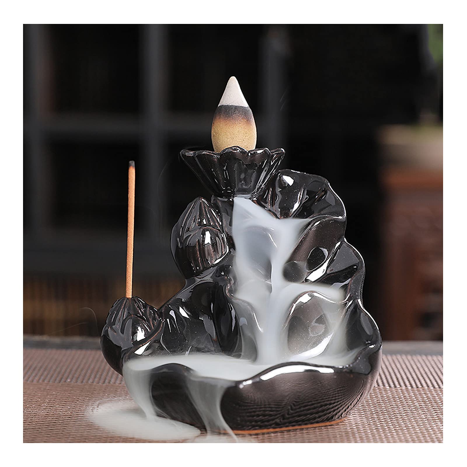 Amazon｜逆流香炉 倒流香 流川香 セラミック 線香ホルダー 香炉用品