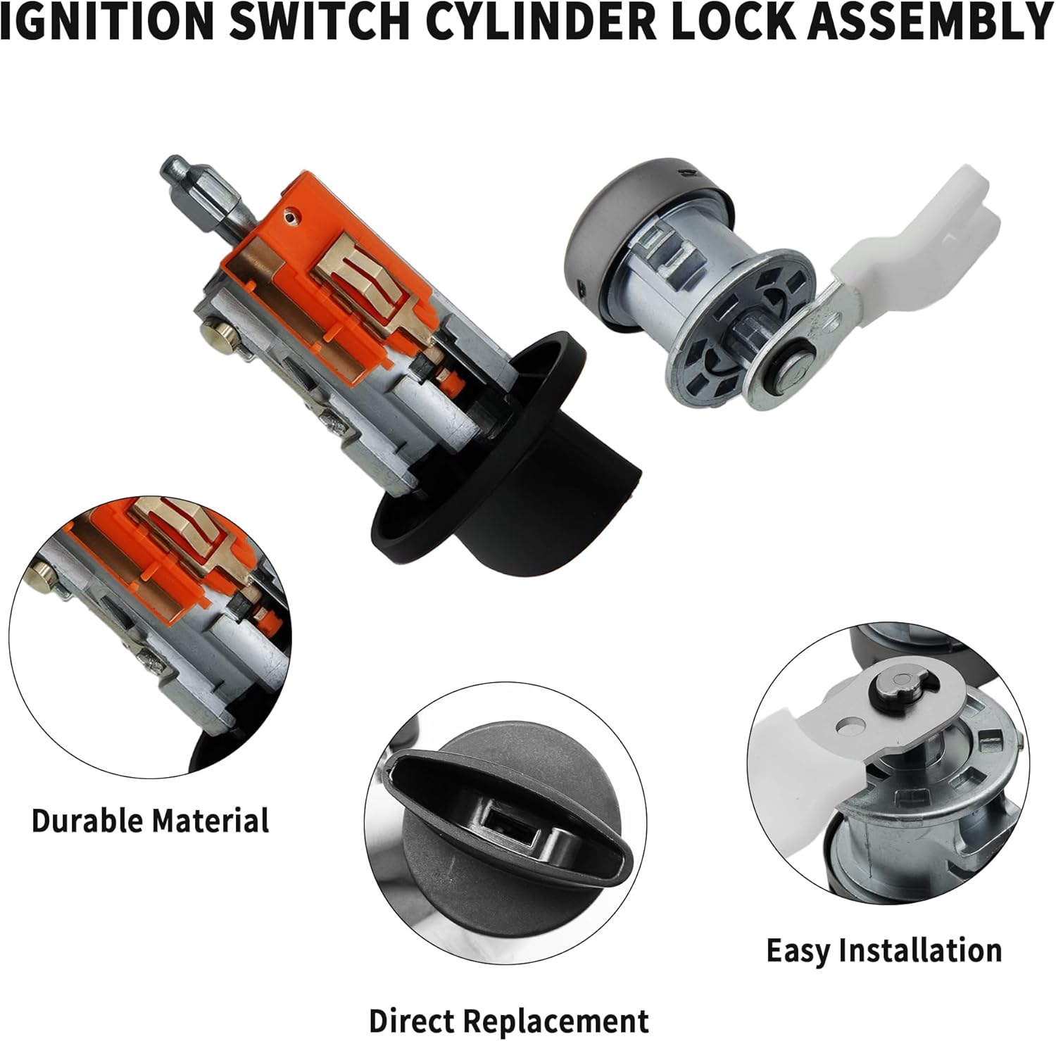 Door Lock & Ignition Switch Kit Compatible with Ford Excursion 2000-2005, Expedition 1998-2005, Explorer 2001-2007, F-250 F-350 1998-2007, Freestar 2004-2007
