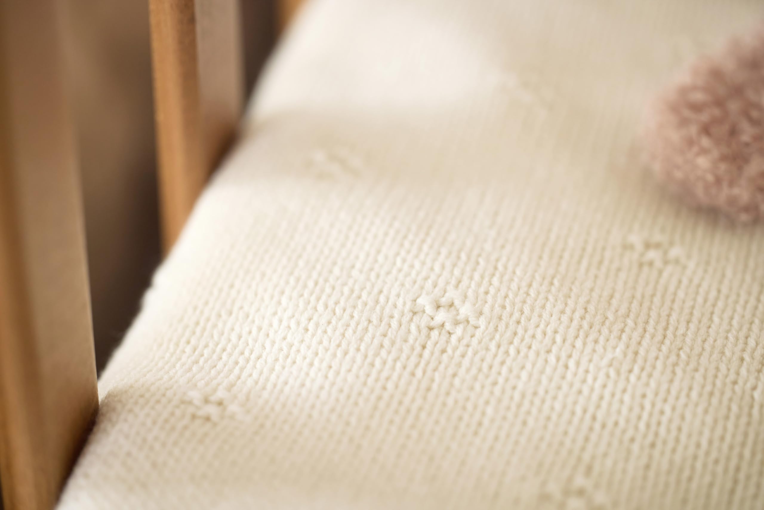 Jollein Couverture pour bébé Cosy Knit, Ivoire - Velours - 100 x 150 cm - 60% Coton, 40% Acrylique - Intérieur 100% Polyester - pour lit d'enfant - TOG 2.0 - Certifié Oeko-Tex - Motif tricoté