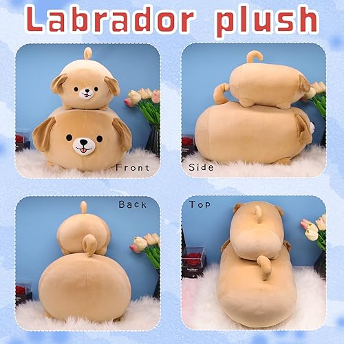 Miniatura 4 de Almohada de felpa para perros, juguetes de peluche de perros grandes de 8 pulgadas, almohadas gigantes suaves para dormir, juguete de peluche para