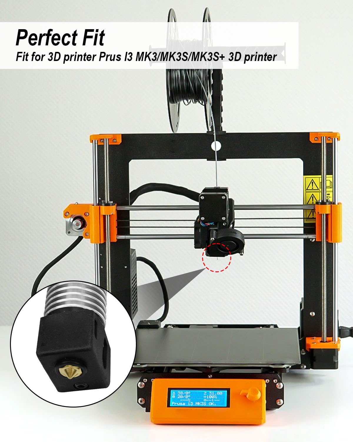 Amazon.co.jp: ULZOZN ホットエンドキット Prusa I3 MK3/MK3S/MK3S+ 3D