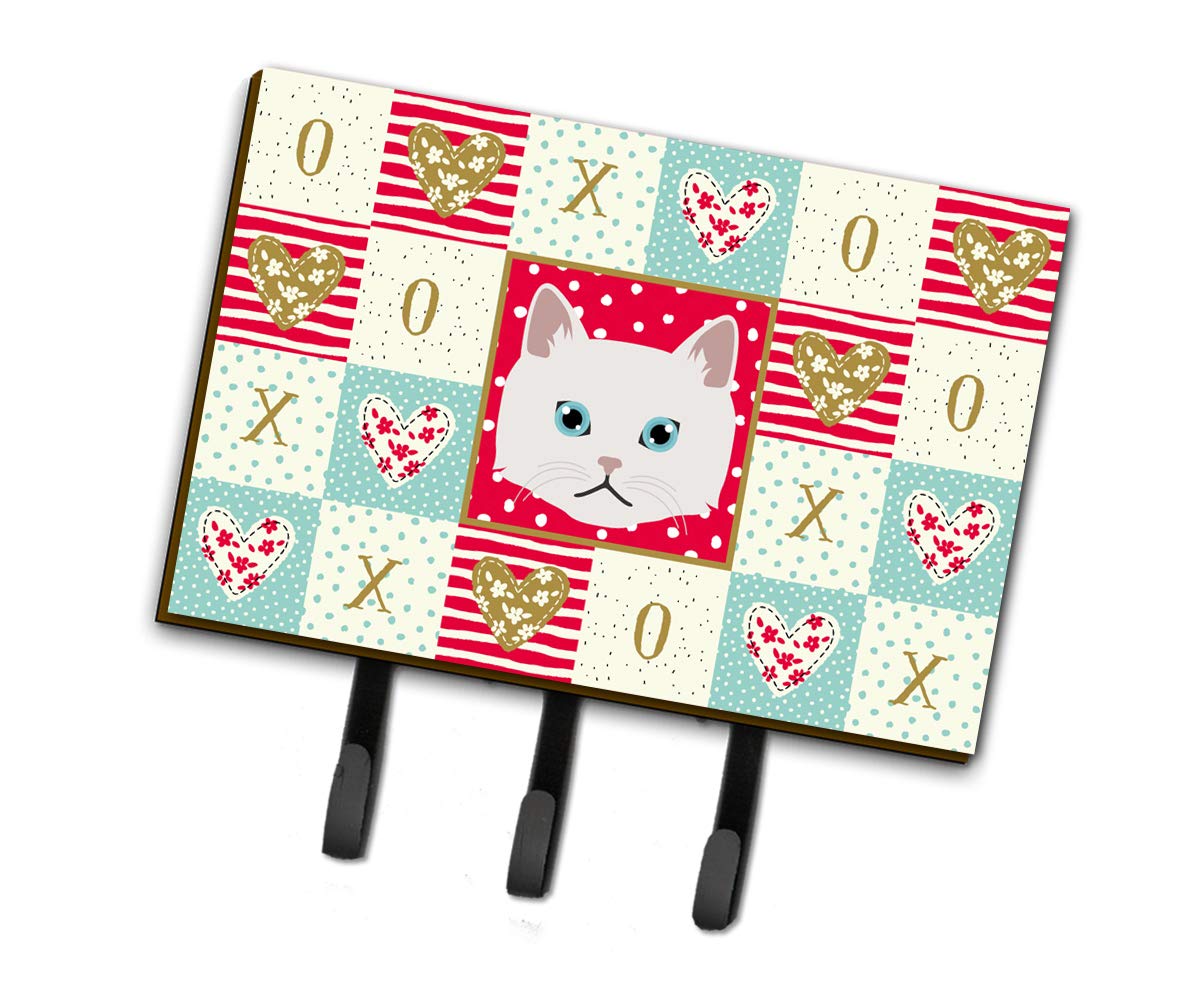 Caroline's Treasures CK5135TH68 Napoleon Cat Love Leash or Key Holder, Red, Wall Hooks, Key Hooks Holder, Coat Rack Wall Mount, Coat Hooks, Hooks for Hanging Keys, Towels, Aprons, Leashes,