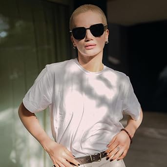 LJCZKA Oversized Square Sunglasses for Women Men Fashion Square Metal Frame Luxury Classic Rectangle Sun Glasses UV400 Protection