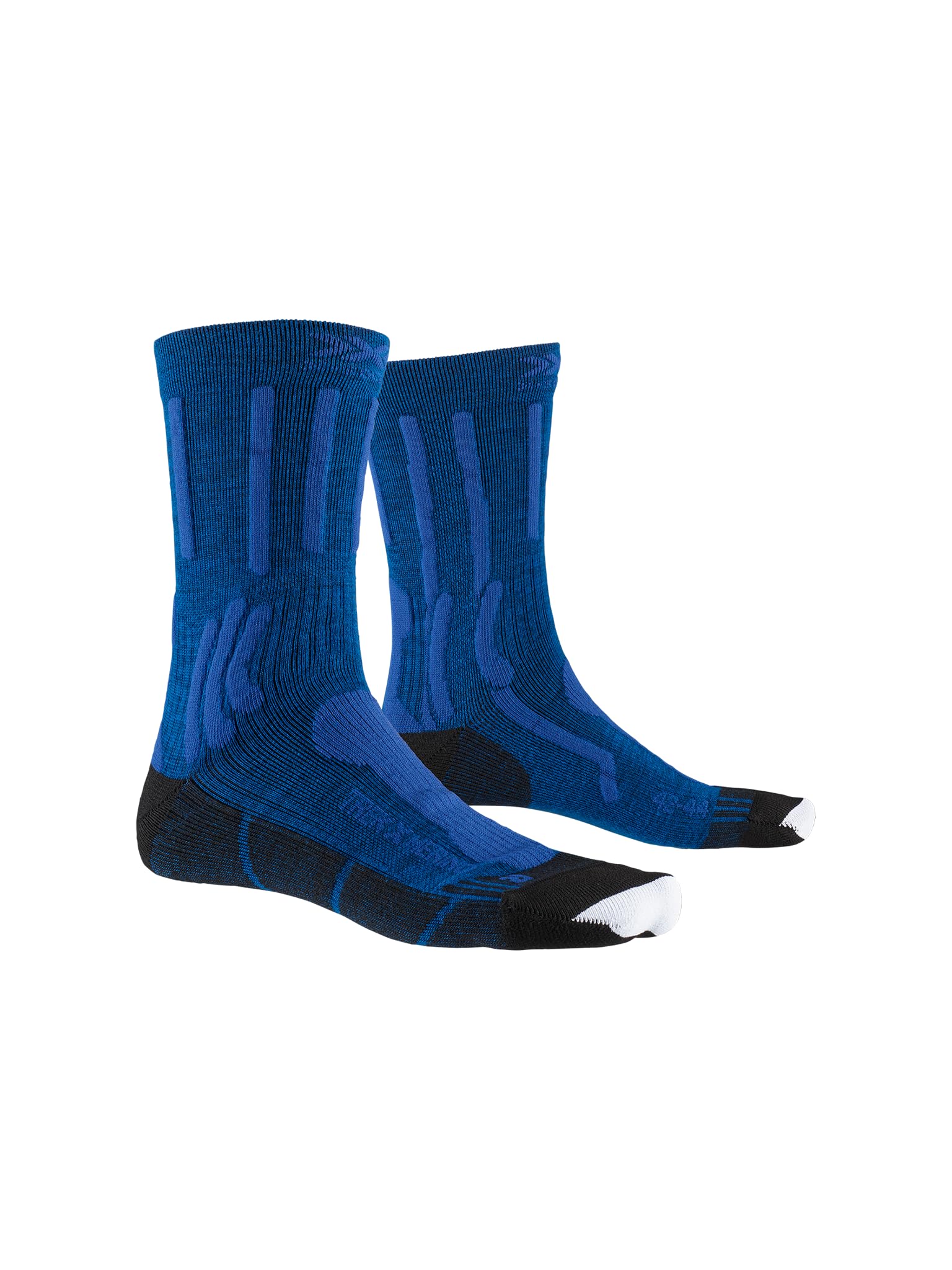 X-BIONIC 4.0 Trek X Unisex Merino Socks for Hiking and Mountaineering - Zaawansowane zarządzanie wilgocią, stabilizacja stopy i kontrola temperatury - Charcoal Mais Melange/Grey/Black, 39-41