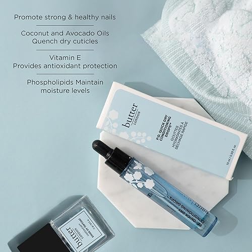 Miniatura 5 de butter LONDON P.D. Aceite de secado rápido para cutículas, aceite de uñas con vitamina E hidrata y acondiciona cutículas y camas de uñas, cuidado de