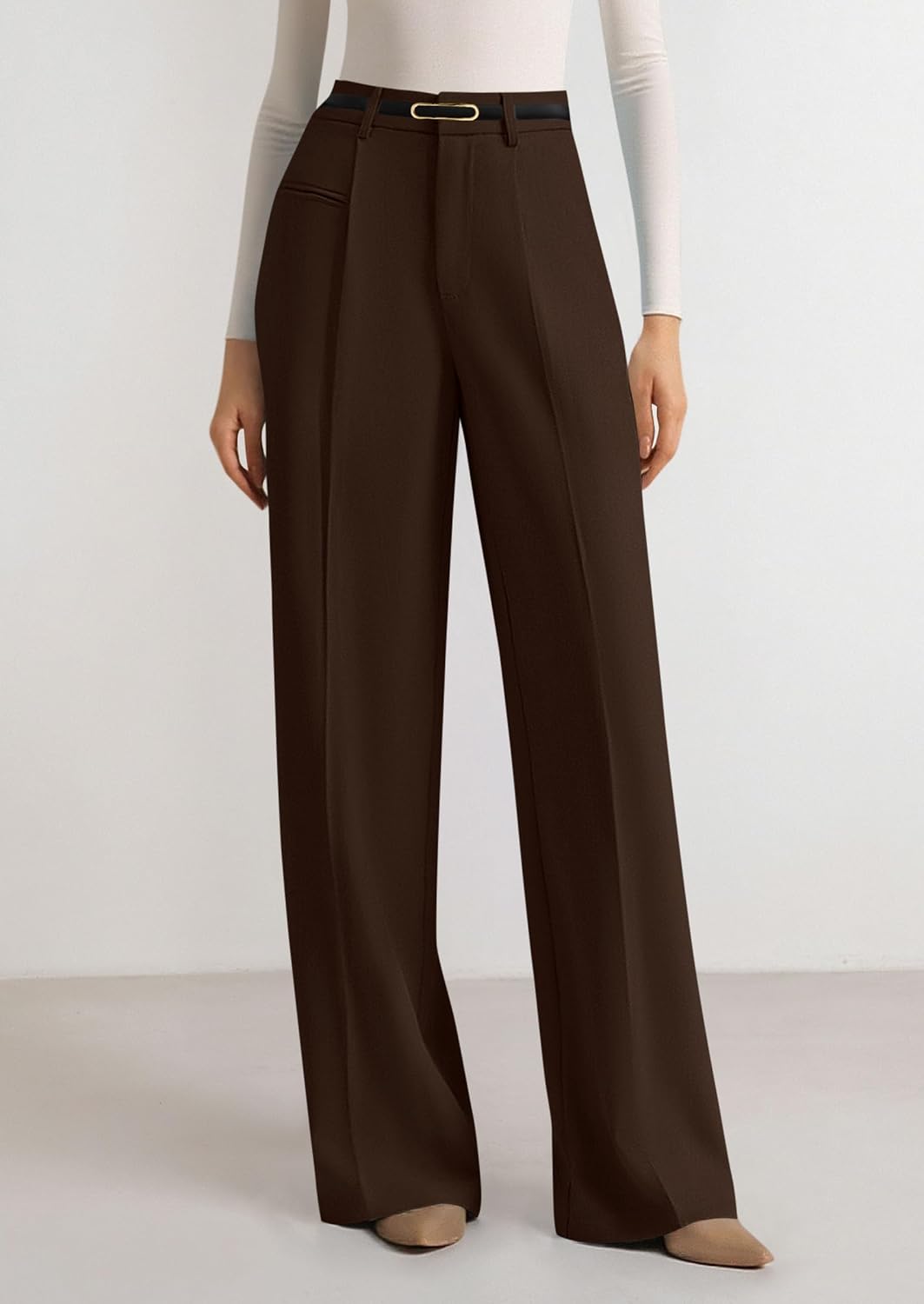  Women's Tailored Wide Leg Work Dress Pants thumbnail