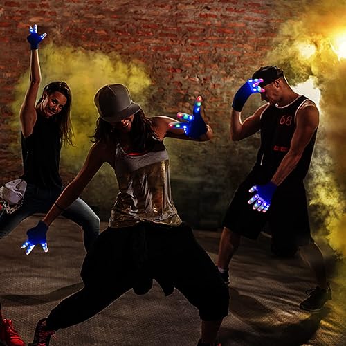 Miniatura 3 de ONEREED 4 Pairs LED Gloves Light up Gloves for Adults Kids Girls Boys Toys Age 12+ Years Old Cool Fun Toys Gifts for Easter Birthday Carnival Party