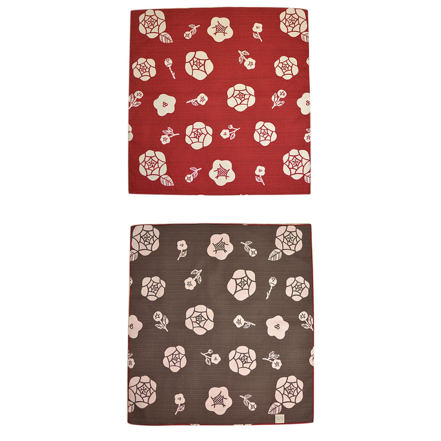Furoshiki appiccicoso Grande design scandinavo Bento Wrap Lunch Cloth Giapponese furoshiki (Uccello) (50×50, Reversible deep scarlet rose)