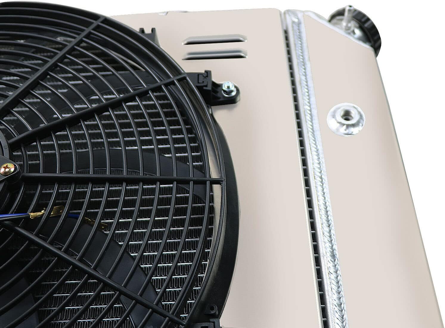 All Aluminum Radiator for 68-73 Chevy Nova / 70-81 Camaro / 75-87 EL Camino AT Radiator for Buick Oldsmobile Pontiac Chevelle Omega Malibu Impala,3 Row Core Radiator Shroud Fan Relay Kit
