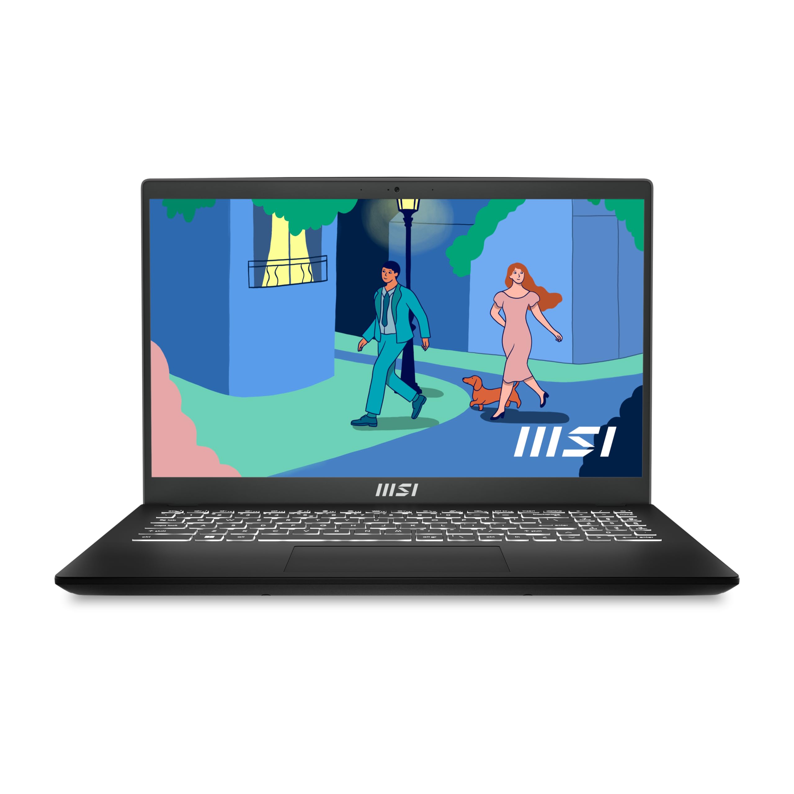 MSI Modern 15 B7M-440XES Professional Laptop 15.6 Inches, FHD (1920x1080), Ryzen 7 7730U, AMD Radeon Graphics, 16GB RAM, 512GB SSD, Free Two, QWERTY Spanish