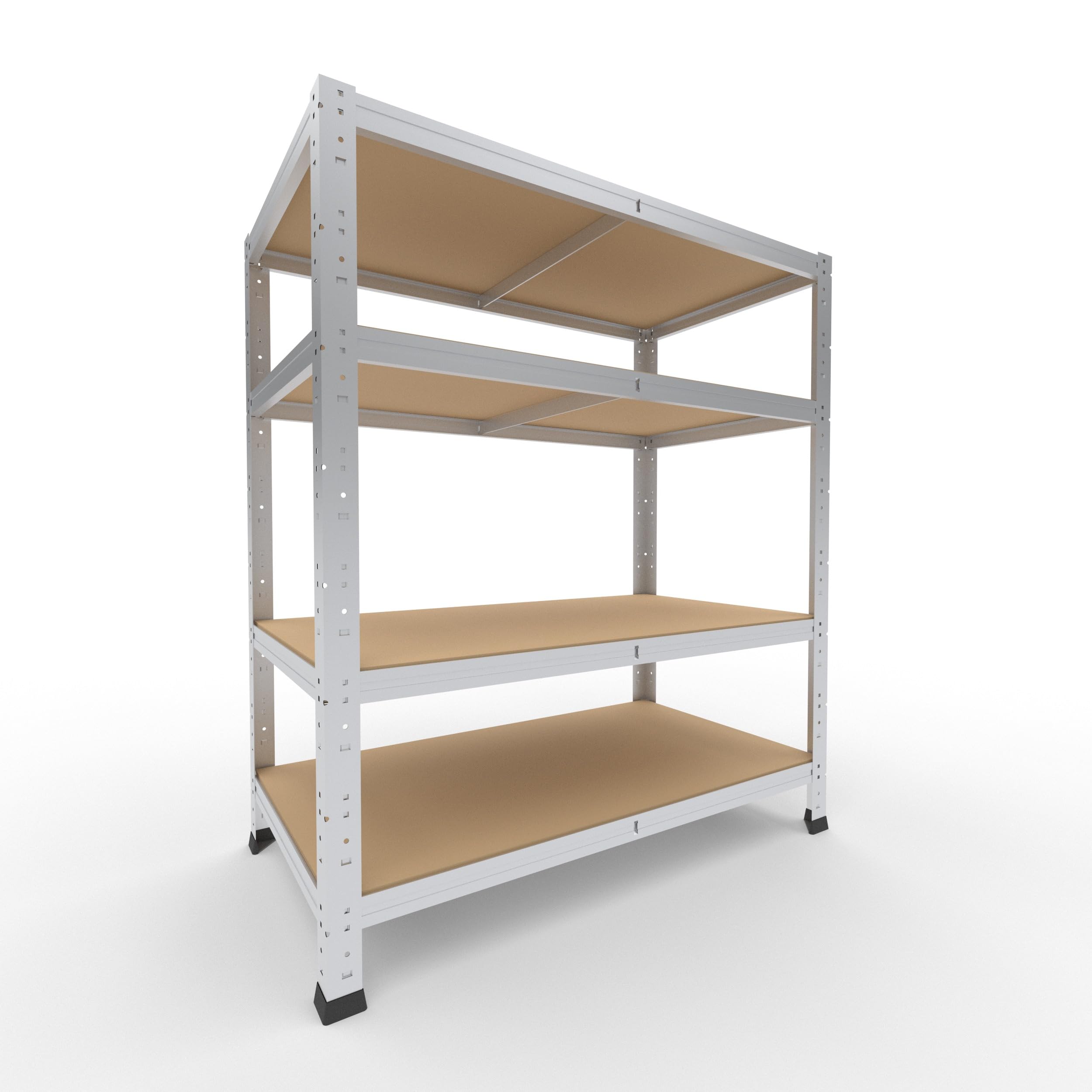 shelfplaza Home 100x90x50cm Schwerlastregal verzinkt mit 4 Böden x 175kg | Kellerregal · Lagerregal · Metallregal · Regale für Kellerraum · Steckregal · Abstellraum Regal