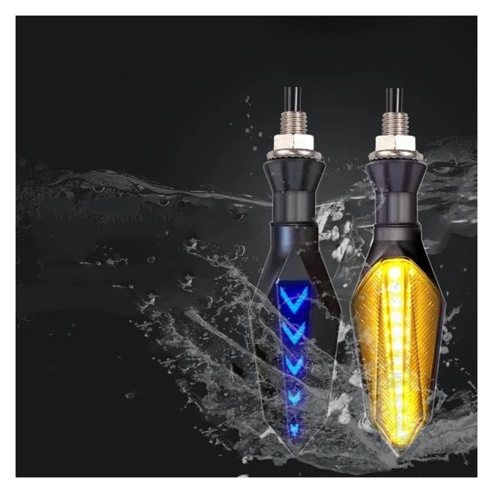 Indicatore Direzione Anteriore per Kawasaki per Versys 650 1000 17/19 Motociclo Freccia LED Indicatore di Direzione Luce Marcia Sequenziale Flusso(4pcs Blue 19led)