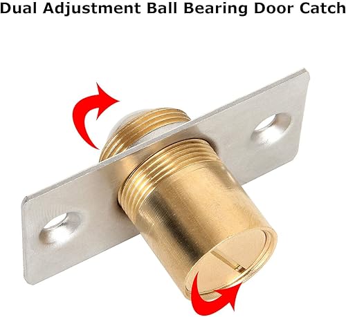 Miniatura 4 de Paquete de 10 accesorios ajustables para puerta de armario, doble ajuste, cierre de bola de acero inoxidable con rodamiento de bolas para mantener