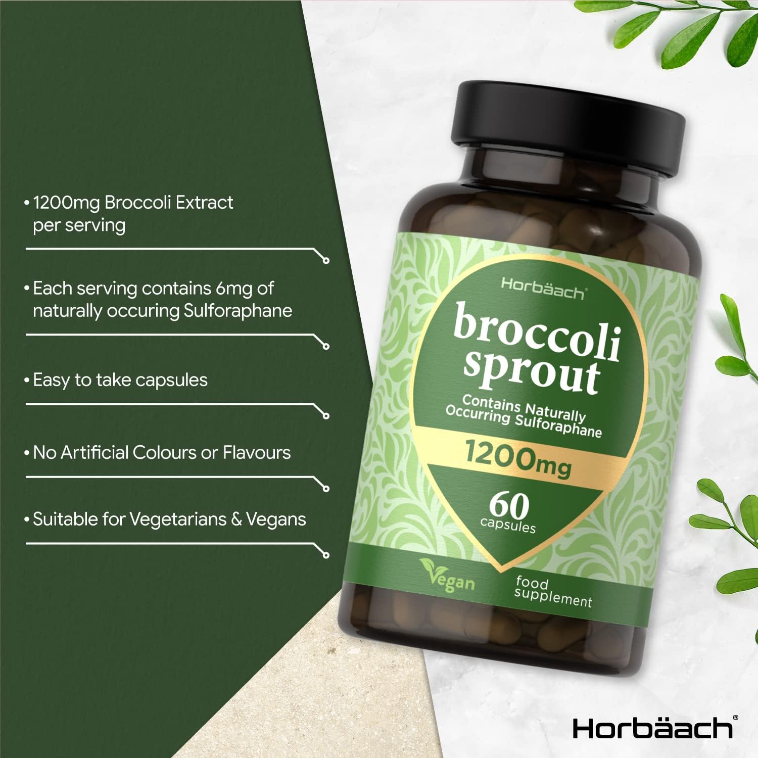 Broccoli Sprout Extract 18,000mg, 60 count (Pack of 1) - Image 3